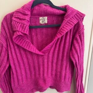 Hippie Rose dropped sweater size medium in hot pink